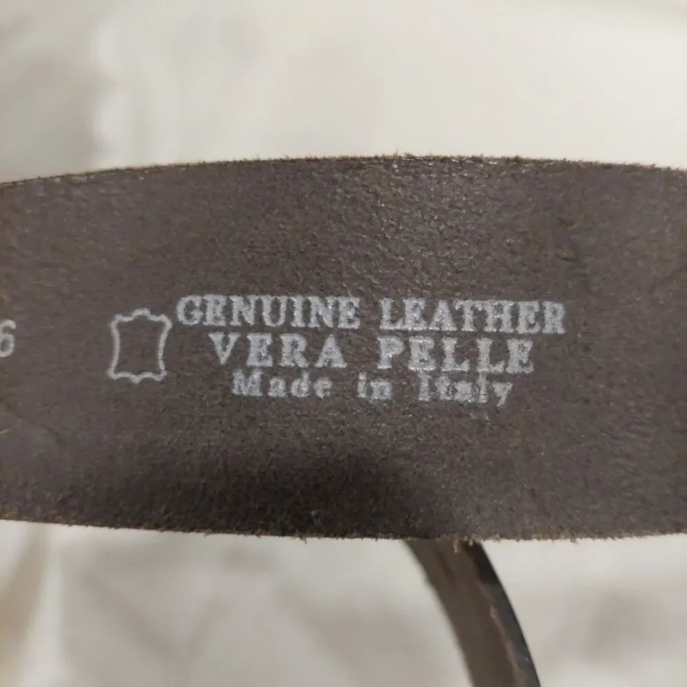 Black Italian Leather Belt with a buckle featuring the flag of Norway 